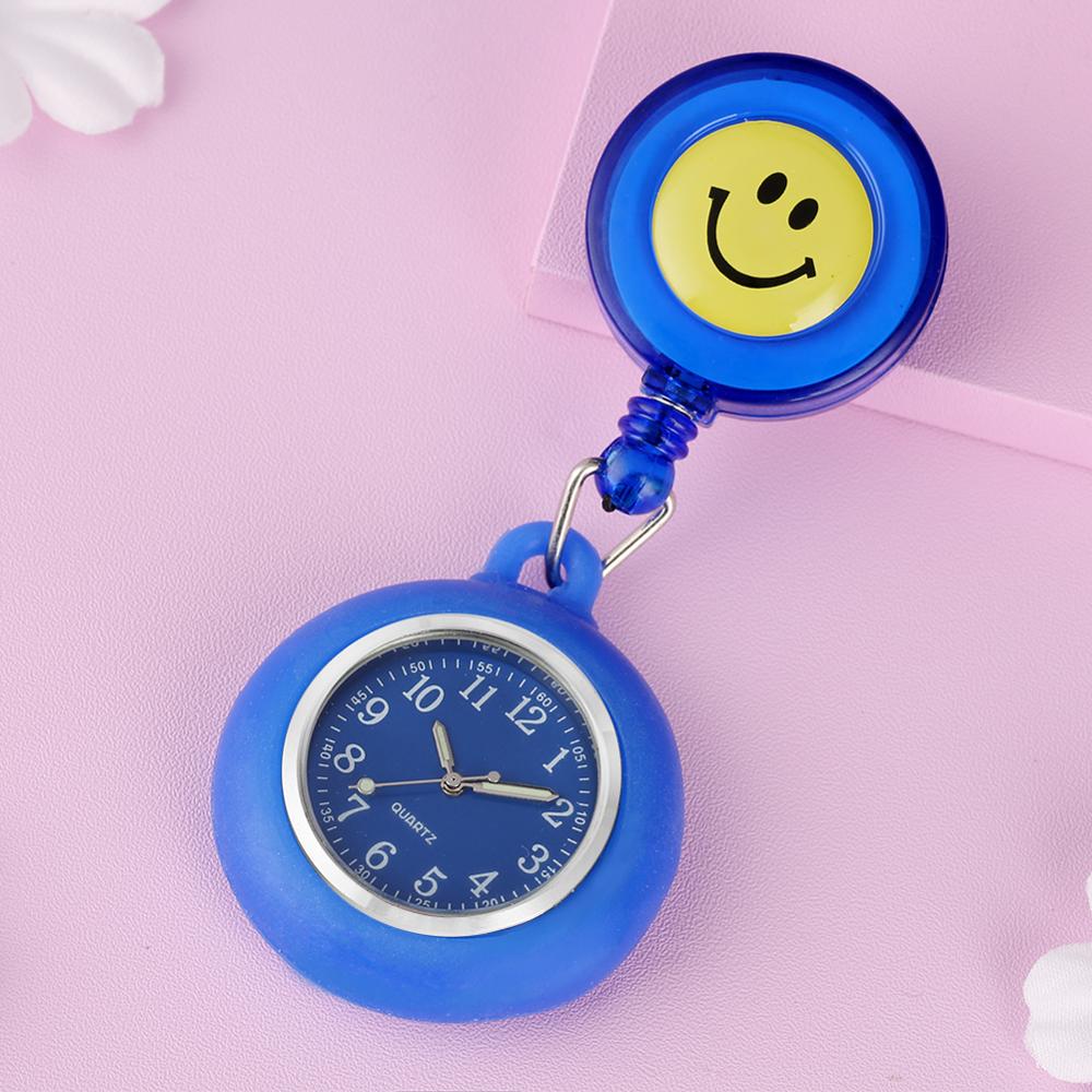 Nurse Watche Clip Colorful Smile Faces Quartz Pocket Watch fob Medical Nursery Clocks Pendant Hanging Watch reloj de enfermera