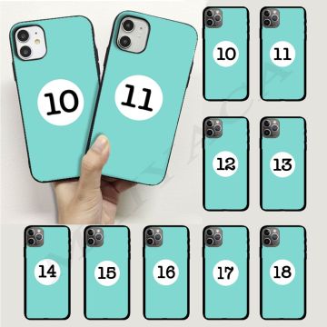 Trend For Men Fresh Blue Football Lucky Number Cellphone Case For Iphone 11 12 Mini Pro Max Cover For 7 8 Plus X Xs Max Xr