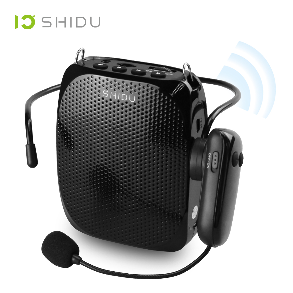 SHIDU 10W Portable Voice Amplifier Wireless/Wired Microphone AUX Audio Portable Speaker USB Altoparlante For Teachers Tourrist