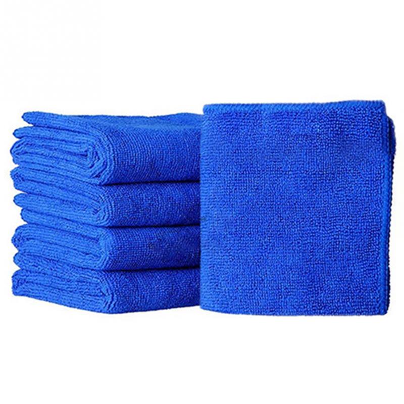Home Wash Towel 25cm x 25cm Microfibre Cleaning Auto Car Detailing Soft Cloths Wash Towel Duster Blue promotion low price
