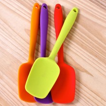 Kitchen Utensil Turners Spatula Heat Resistant Integrate Handle Silicone Spoon Scraper Pan Spatula Cake Kitchen Cooking Tool