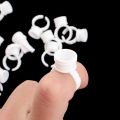 100pcs Disposal Tattoo Pigment Holder Ring Eyelashes Extension Adhesive Glue Holder Palette False Eyelash Tool