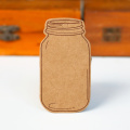 50PCS Vintage Style Mason Jar Shape Tags Brown Kraft Paper Gift Tags Hang Tags for DIY and Craft, Canning Jars and Party Favors