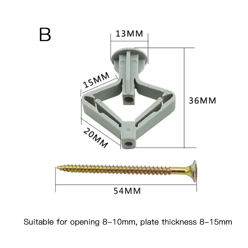 60set Plasterboard Anchor Plastic Expansion Tube Pipe Wall Anchors Plugs Expansion With Phillips Head Screw Kit