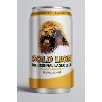 GOLD LION Light Lager Beer Smooth & Refreshing Essence