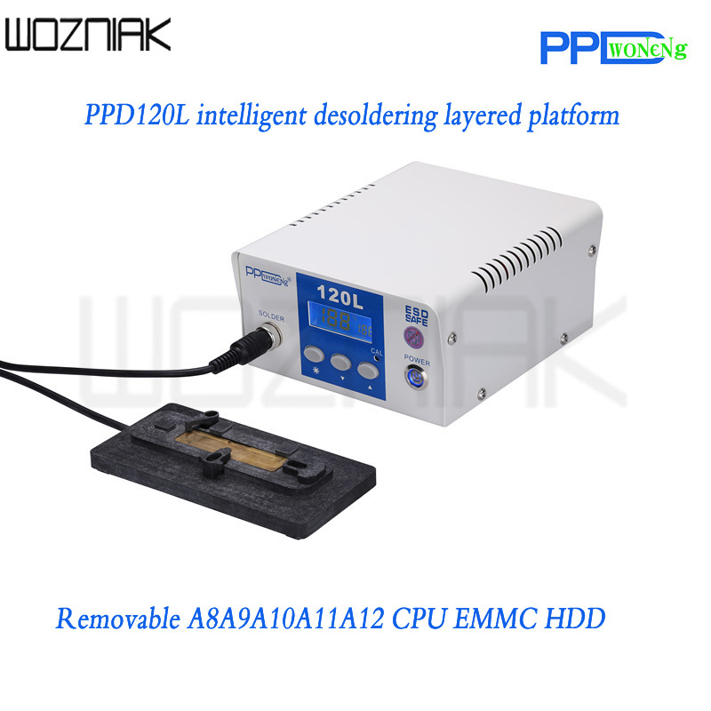 PPD 120L Desoldering Rework Station Heating Platform CPU IC Chips A8 A9 A10 A11 Remove Welding Platform for iPhone x / 8/ 7