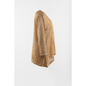 Jacquard in leopard knitting pullover with long sleeve