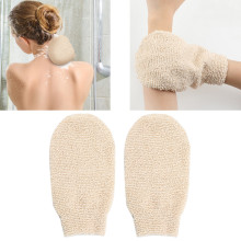 Natural Bamboo Fiber Bath Exfoliating Glove Scrubber Washcloths Bathing Glove Bathing Useful towel Body Bathroom Accessories