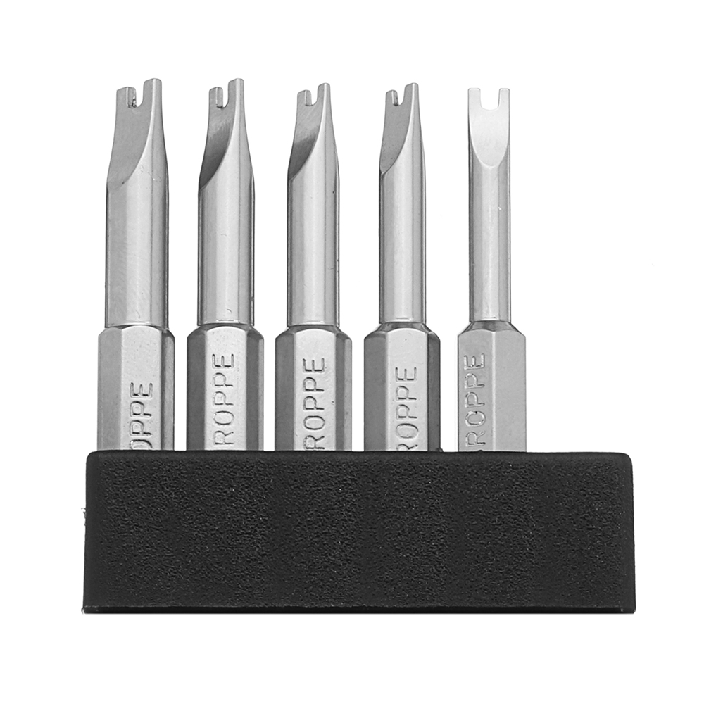 Broppe 5pcs 1/4 Inch Hex Magnetic U Shaped Screwdriver Bits Tools 50mm Length U4 U5 U6 U7 U8 Hand Tool Set S2 U-shaped