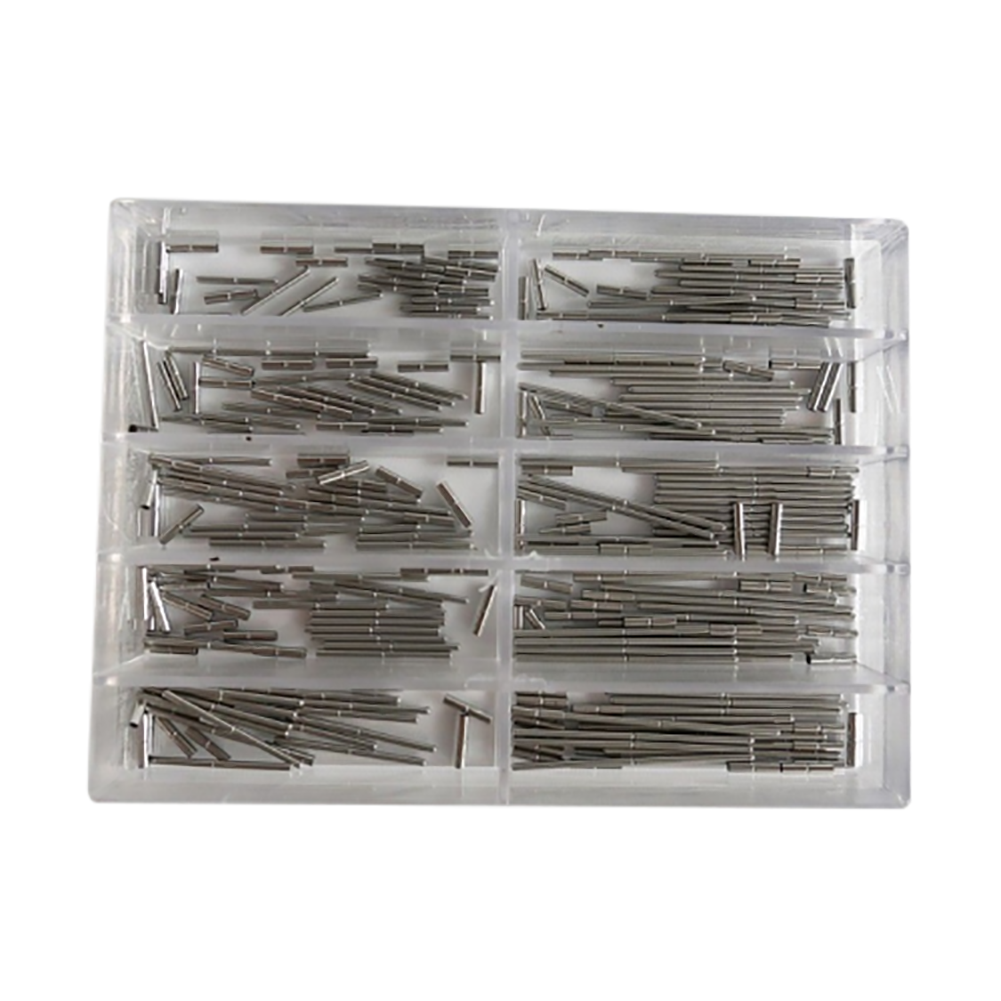 10 Size Watch Parts Capsa Pin Notched Tubes and Pins Set Assortment Whatch Band Clasp Tube Dia 1.2 10-28mm for Watchmaker