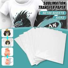 50/100Pcs Sublimation Transfer Paper A3/A4 Paper Heat Thermal Transfer Printing Paper Stickers With Heat Press For t-shirt