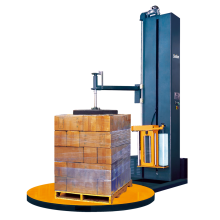 Pallet pre-stretch wrapping machine