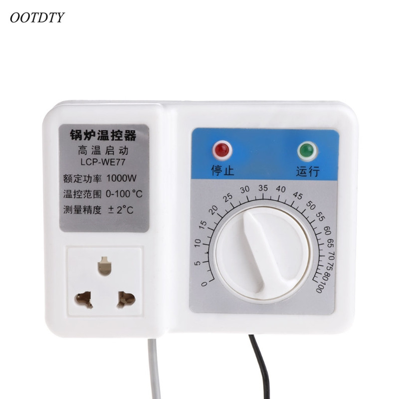 OOTDTY 220V 1000W Boiler Thermostat Regulator Circulating Pump Temperature Controller