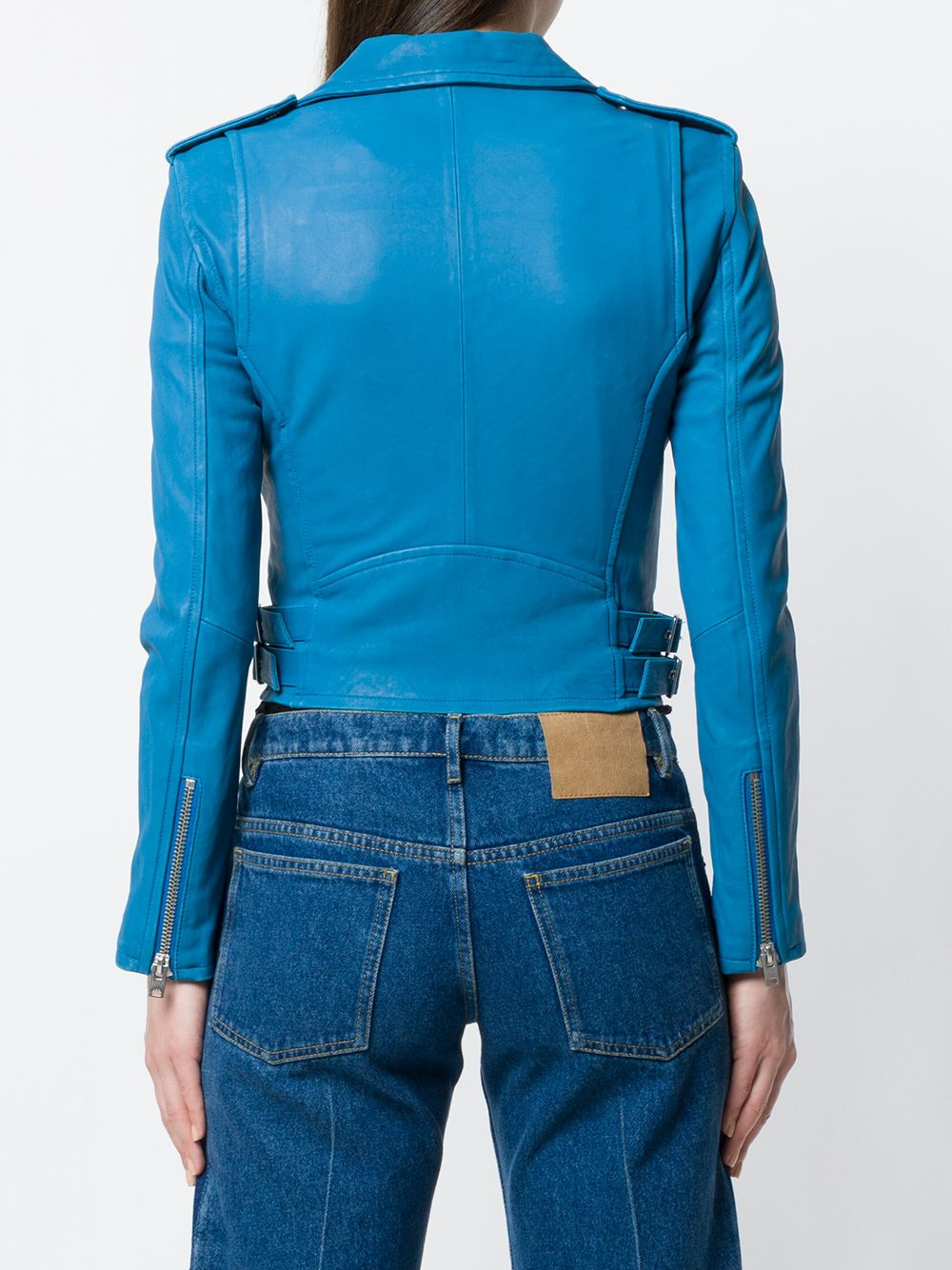 Colorful Pu Leather Jacket For Women