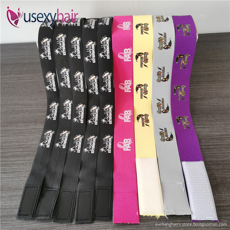 Custom Logo Adjustable Elastic Lace Melt Belt Bands For Wigs