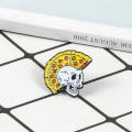 Fun Pizza Hairstyle Skull Enamel Pins Skeleton Badges Custom Brooches Pastel Lapel pin Denim Shirt Punk Liberty spikes Jewelry