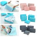 5pcs A Set Travel Packing Organizers Bag Dirty Clothes Belt Luggage Case Suitcase Bags Waterproof Cube Nylon Outdoor Organizer