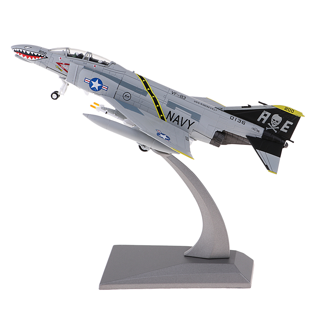 1/100 Die Cast American F-4 Fighter Aircraft Plane Toys W/ Metal Display Stand