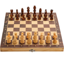 Large Magnetic Wooden Folding Chess Set Felted Game Board 39cm*39cm Interior Storage Adult Kids Gift Family Game Chess Board