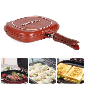 32CM/28CM Frying Pan Non-Stick Double-Sided Barbecue Cooking Tool Stable Durable And Reliable Cookware Suitable For Home Outdoor
