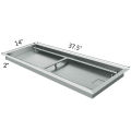 VEVOR 36 Inch Fire Pit Pan Stainless Steel Linear Trough Drop-in Fire Pit Pan Rectangular Table Top Fire Pit Fire Bowl, 150k B