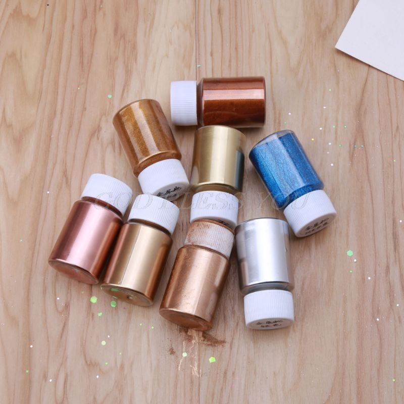 8 Colors Copper Metallic Powder Resin Pigment Jewelescent Metal Tones Mica Pearl Powder Pigment Paint Epoxy Resin Making