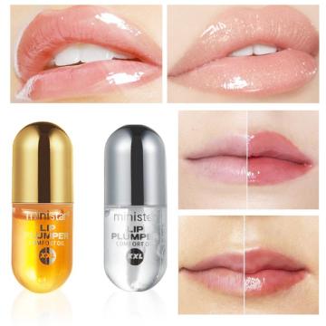 2pcs/set Lip Glaze Ginger Peppermint Capsules Lip Balm Big Mouth Lip Gloss Set Moisturizing Enlarging Lip Oil Lip Plumper TSLM1