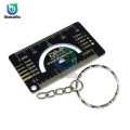 4CM Multifunctional PCB Measuring Ruler Tool Engineering Ruler with Keychain Protractor Measurement Tool