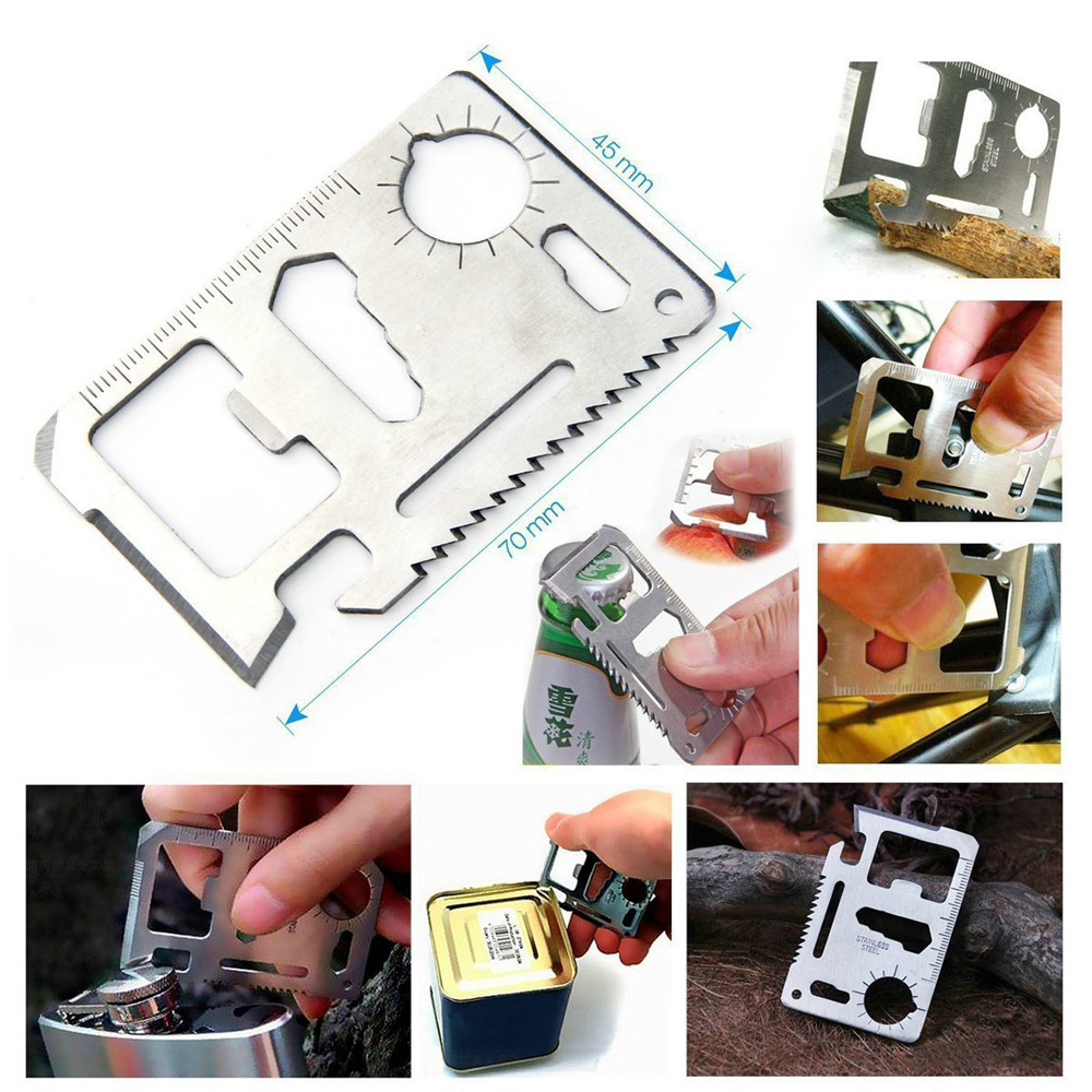 Outdoor equipment emergency bag field survival kit box self-help box SOS equipment for Camping Hiking saw whistle compass tools