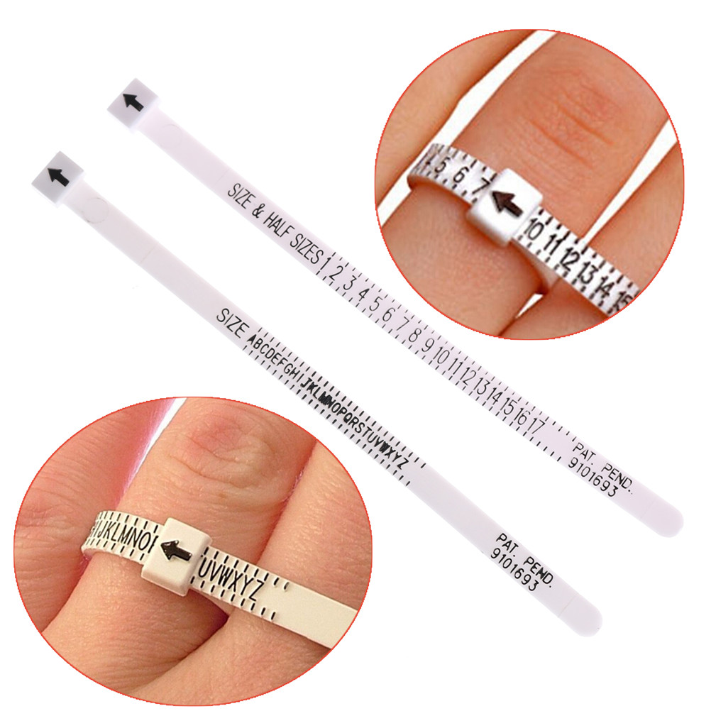 1PC Ring Sizer Scale Gauge Finger Stick Mandrel Measurement Jewelry Tools Check Size