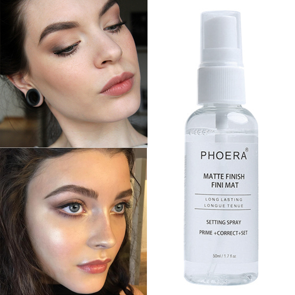 PHOERA 50ml Makeup Spray Moisturizing Long Lasting Foundation Fixer Matte Finishing Setting SprayCosmeticFoundationSprayTSLM1