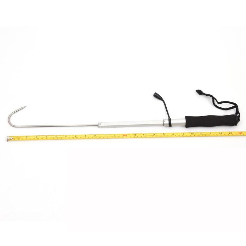 Telescopic Sea Fishing Gaff Stainless Aluminum Alloy Spear Hook Tackle