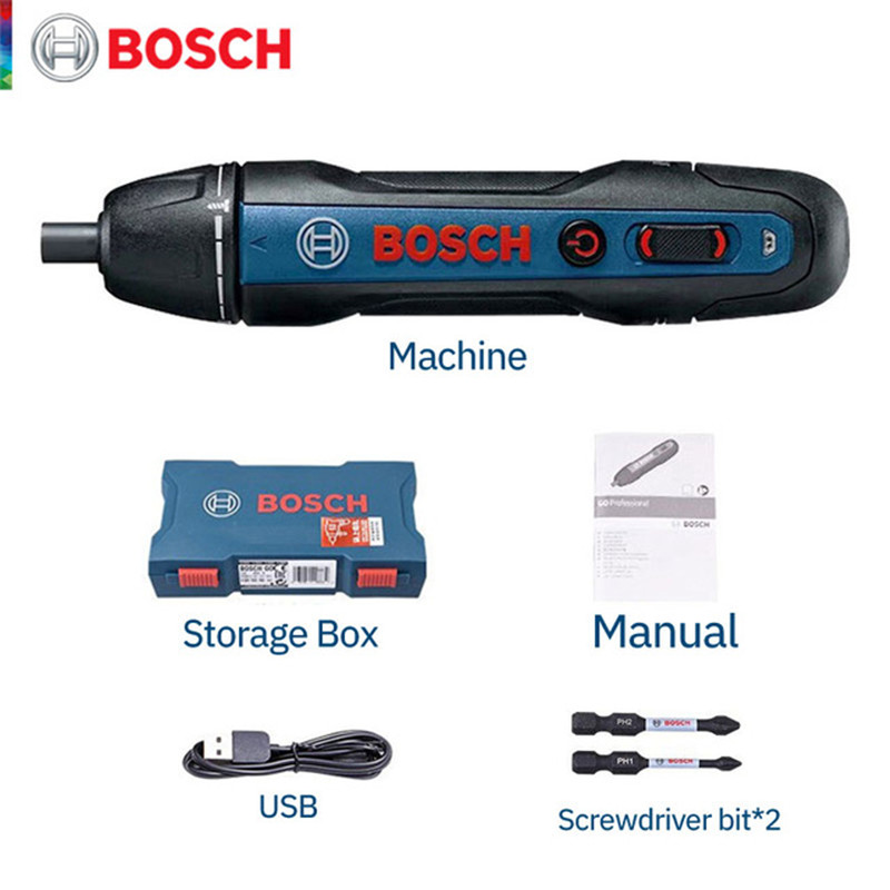 Original Bosch Go2 Electric Screwdriver Set 3.6V Rechargeable Automatic Screwdriver Hand Drill Bosch Go 2 Electric Batch Tool