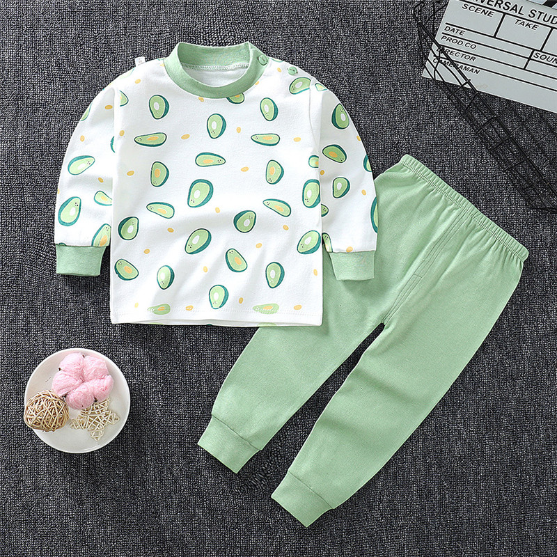 1-7year Baby Clothes Set Winter Cotton Newborn Baby Boys Girls Clothes 2PCS Baby Pajamas Unisex Kids Clothing Sets