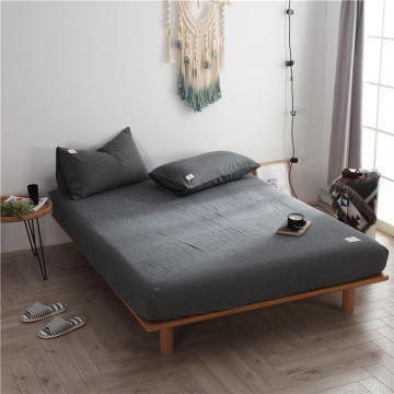 100% Cotton Elastic Fitted Sheet Bed Linen Solid Color Mattress Cover for Home Bed Double Single Size 180x200 Cm 150x200cm New