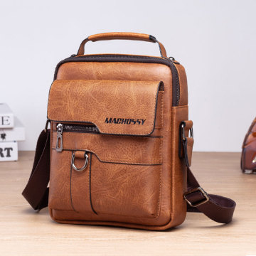 Casual Men Shoulder Bag Vintage Crossbody Bags High Quality Male Bag PU Leather Handbag Capacity Men Messenger Bags Tote Bag