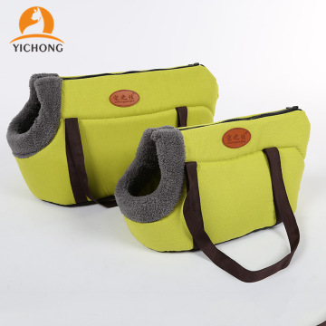 YICHONG Classic Pet Carrier For Small Dogs Soft Puppy Cat Dog Handbag Warm Fleece Backpack Outdoor Travel Pet Sling Bag YH312