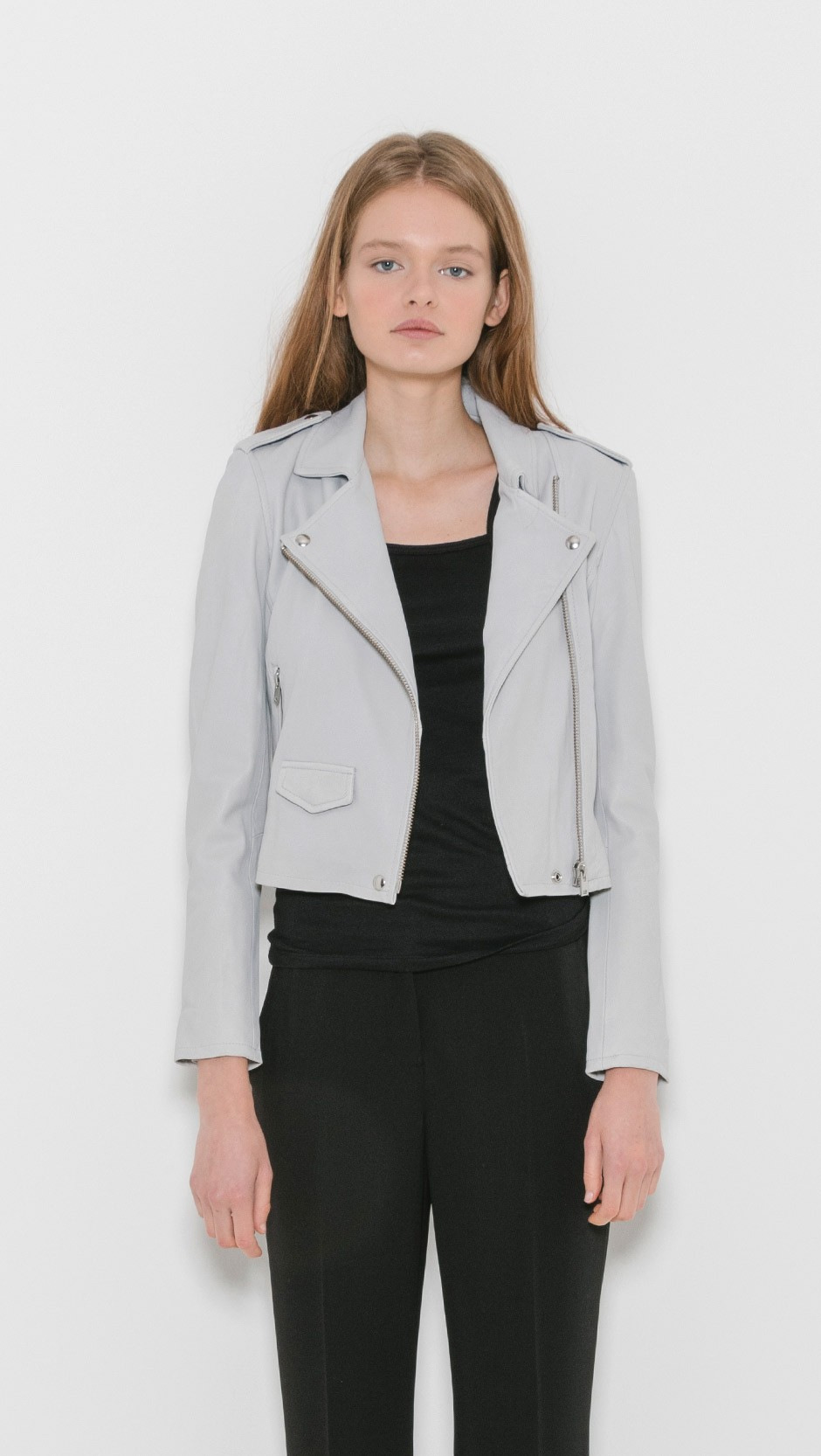 Colorful Pu Leather Jacket For Women
