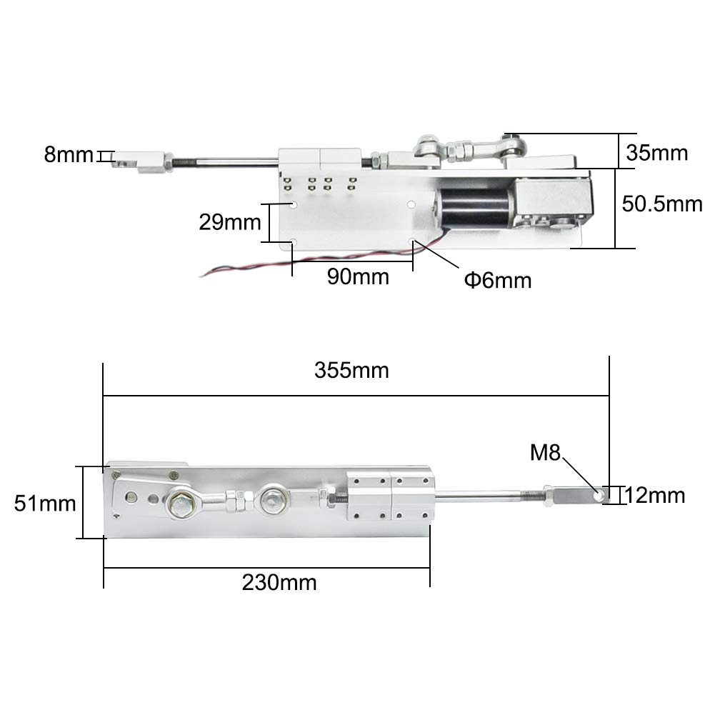 FF70Set Electric Motor DIY Linear Actuator 8-470rpm 30/50/70mm Stroke with Switching Capacity 110V-240V + PWM Speed Controller