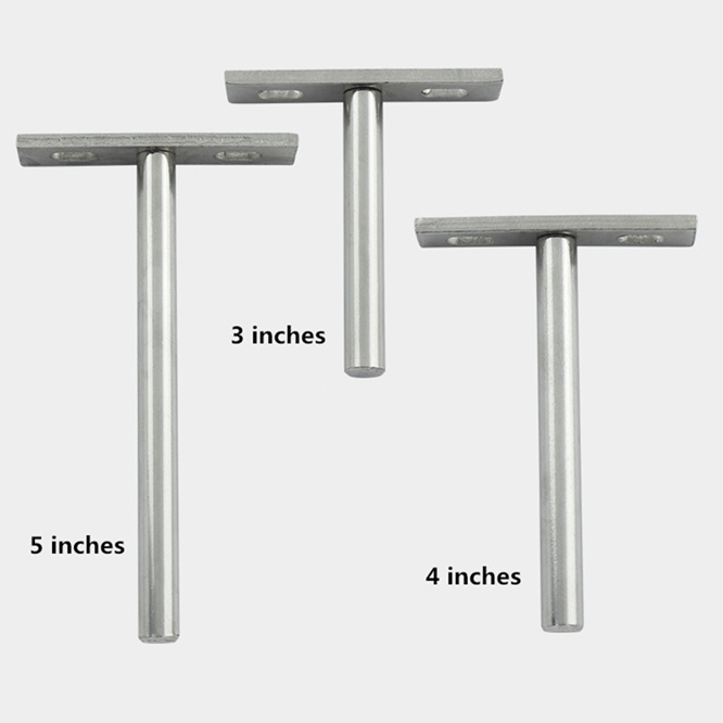 High-quality support Heavy Tool 3/4/5 inch Concealed Floating Wall Shelf Support Metal Brackets Home improvement supplies