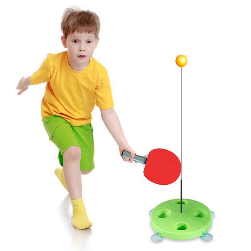 Portable Table Tennis Bat Racket Double Face Pimples In Long Short Handle Ping Pong Paddle Racket Set With Practice Trainer