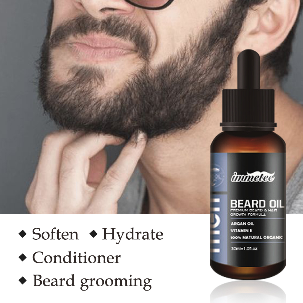 Beard Growth Oil Essence for Anti Beard Loss Products for Topical Treatment Serum Stimulation Fast Thick Beard Care Solutions