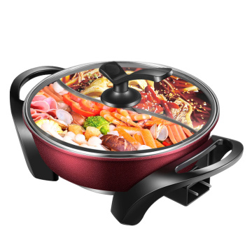 Household Multi-purpose Electric cooker 4.5L Capacity Electric hot pot support Fried Steak Fish double-flavor hot pot