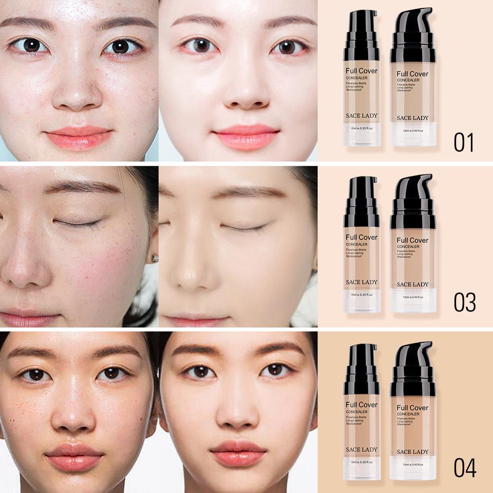 SACE LADY Full Cover Concealer Cream Waterproof Makeup Liquid Corrector Eye Dark Circles Make Up Face Base Cosmetics Wholesale