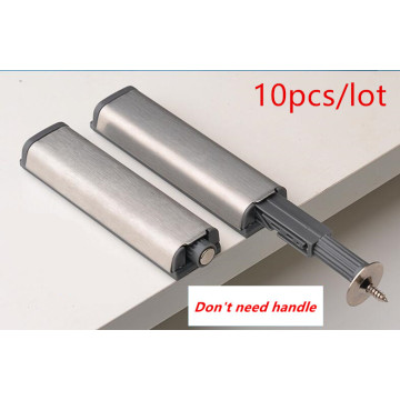 10pcs/lot Door Stopper Cabinet Catches Stainless Steel Push to Open Touch Damper Buffers Soft Quiet Closer Furniture Hardware