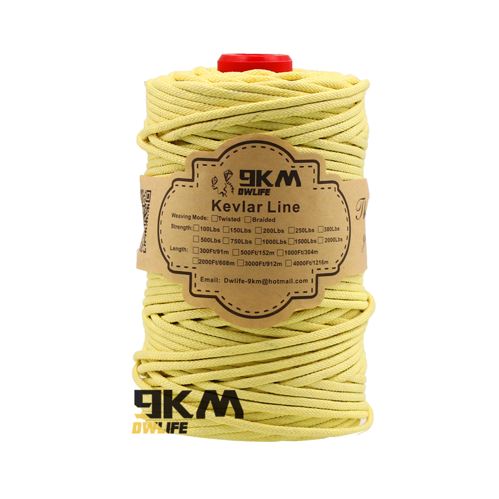40lb-2000lb Kevlar Kite Line String for Fishing Assist Cord Kite Flying Outdoor Camping Tent Cord Low-stretch Cut-resistance