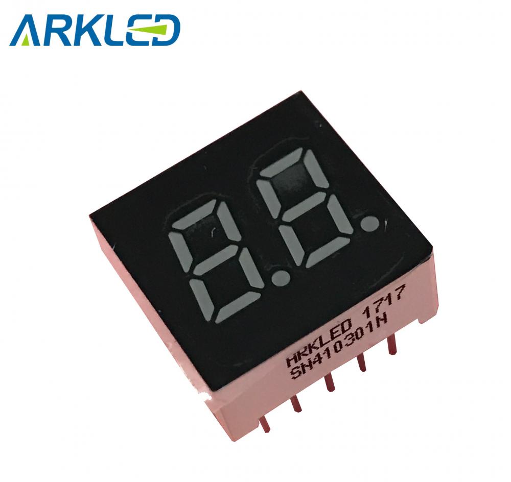 0.3 inch two digits led display yellow green