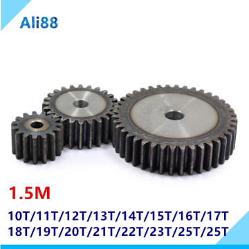 1pcs 1.5 Mold spur gear Cylindrical gear 45# steel spur gear transmission pinion straight gear is gear 15 mm thickness