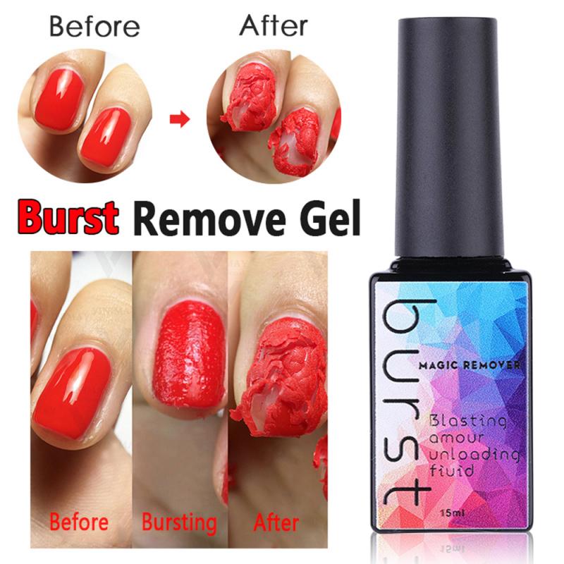 15ml Nail Gel Polish Remover Healthy Fast Soak Off Gel Remover Nail Polish UV Base Top Coat Burst Glue Quickly Clean TSLM1