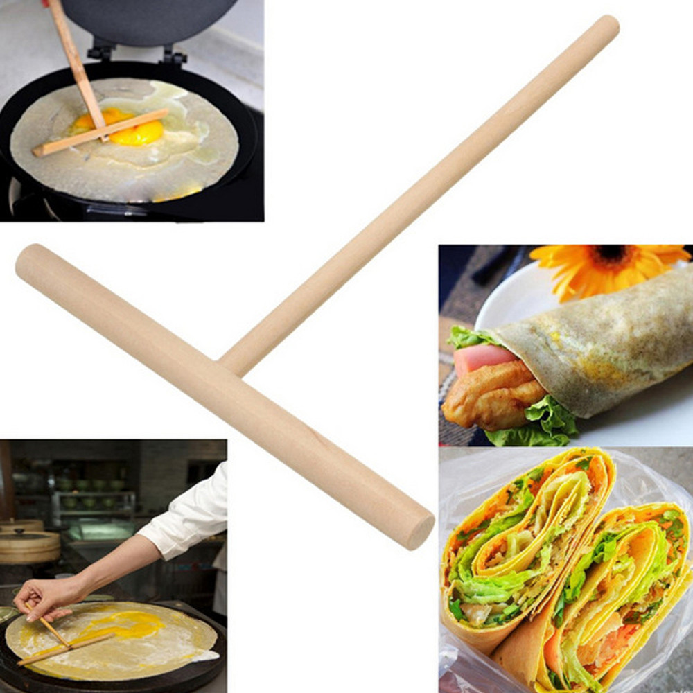 Chinese Specialty Crepe Maker Pancake Batter Wooden Spreader Stick Kitchen Tool DIY Restaurant Canteen Specially Supplies C1023